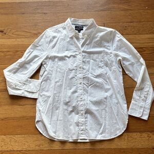 J crew classic white cotton button down size 4 nwot